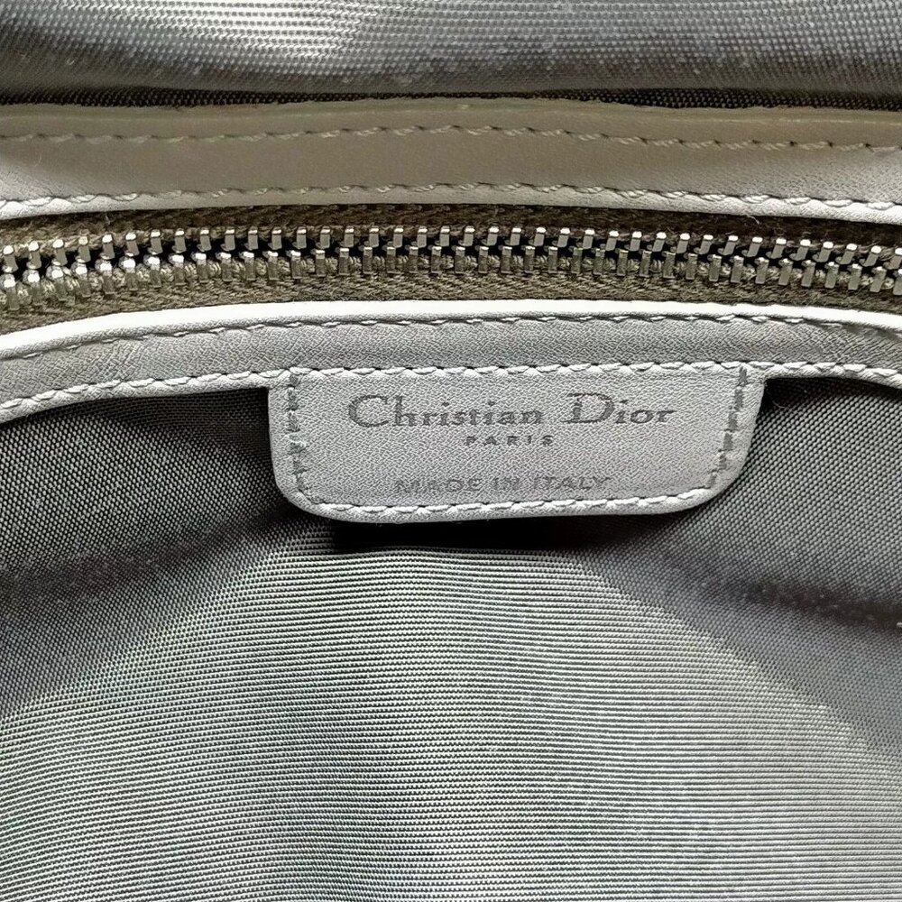 982455AY (S6) Christian Dior Hand Bag Gray Leather - Picture 7 of 9